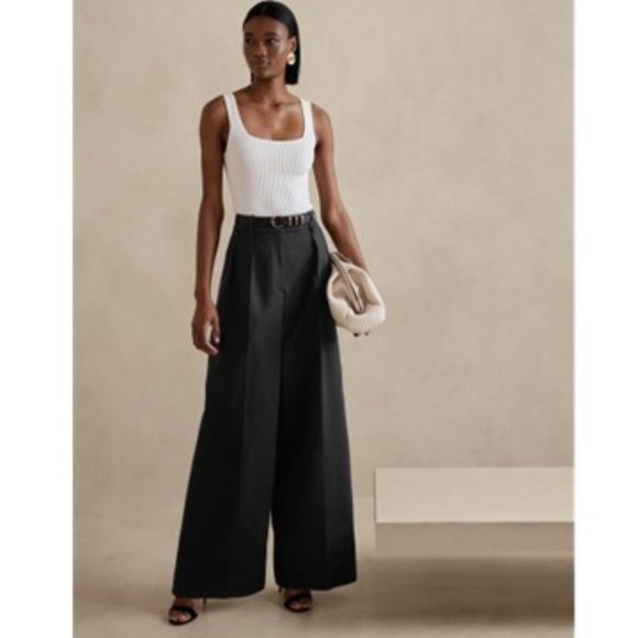 NWT BANANA REPUBLIC High Rise, Wide Leg Pants (8P) - Picture 1 of 6
